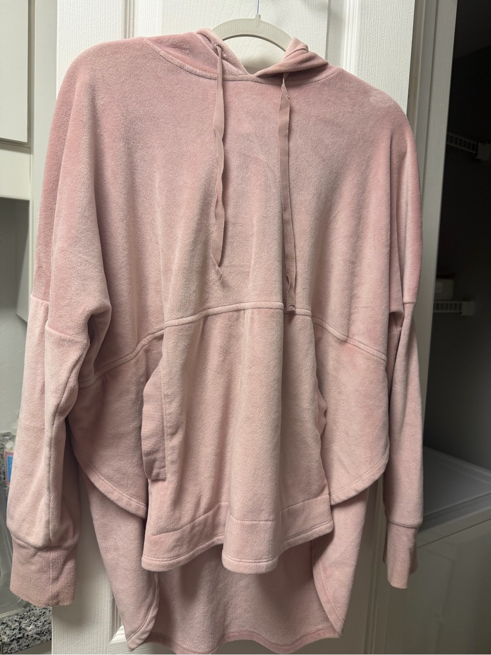 DKNYC Dusty Pink Plush Hoodie Pullover